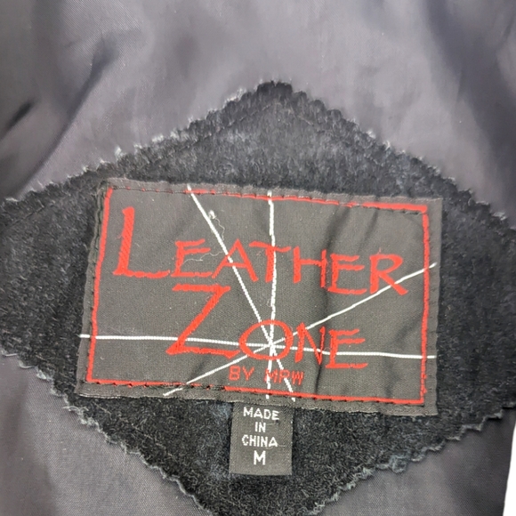 Vintage 80s Fringe Leather Jacket Western Womens Black Distressed - Picture 12 of 14